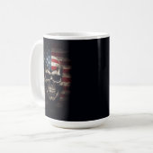 アメリカ国旗スカル コーヒーマグカップ (正面左)