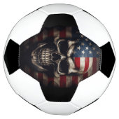 アメリカ国旗スカル サッカーボール (回転)