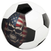 アメリカ国旗スカル サッカーボール (3/4)