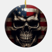 アメリカ国旗スカル セラミックオーナメント (裏面)