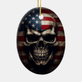 アメリカ国旗スカル セラミックオーナメント (裏面)