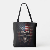 アメリカ国旗スカル トートバッグ (裏面)