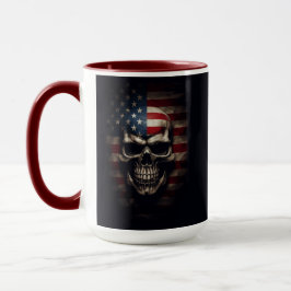 アメリカ国旗スカル マグカップ