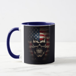 アメリカ国旗スカル マグカップ