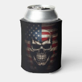 アメリカ国旗スカル 缶クーラー (缶裏面)