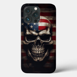 アメリカ国旗スカル iPhone 13 PROケース