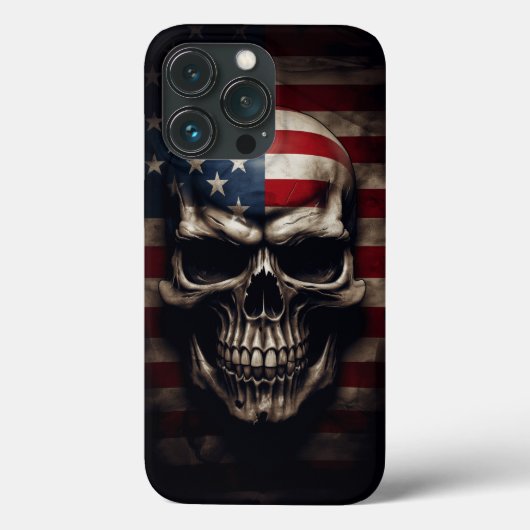 アメリカ国旗スカル Case-Mate iPhoneケース (裏面)