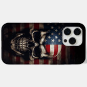 アメリカ国旗スカル Case-Mate iPhoneケース (裏面 (横))