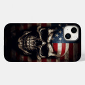 アメリカ国旗スカル Case-Mate iPhoneケース (裏面 (横))