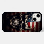 アメリカ国旗スカル Case-Mate iPhoneケース (裏面 (横))