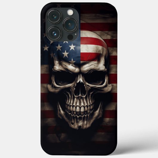 アメリカ国旗スカル Case-Mate iPhoneケース (裏面)