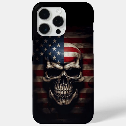アメリカ国旗スカル Case-Mate iPhoneケース (裏面)