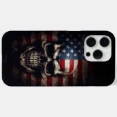 アメリカ国旗スカル Case-Mate iPhoneケース (裏面 (横))