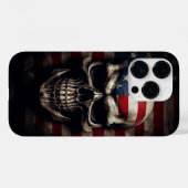 アメリカ国旗スカル Case-Mate iPhoneケース (裏面 (横))