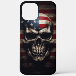 アメリカ国旗スカル iPhone 12 PRO MAX ケース
