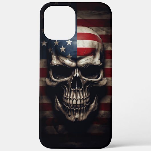 アメリカ国旗スカル Case-Mate iPhoneケース (裏面)