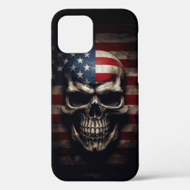 アメリカ国旗スカル iPhone 12 PROケース
