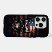 アメリカ国旗スカル iPhoneケース (裏面横)