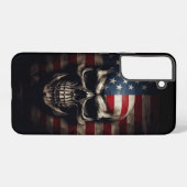 アメリカ国旗スカル SAMSUNG GALAXYケース (裏面横)