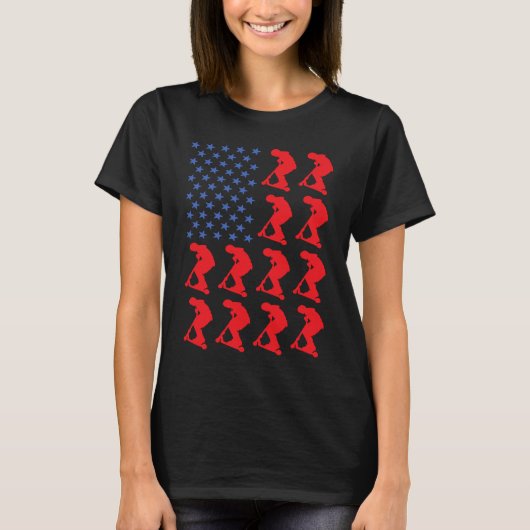 アメリカ国旗スクーター 2 Tシャツ (正面)