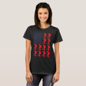 アメリカ国旗スクーター 2 Tシャツ (正面フル)