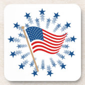 アメリカ国旗スターバスト花火7月4日 コースター (正面)