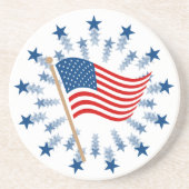 アメリカ国旗スターバスト花火7月4日 コースター (正面)