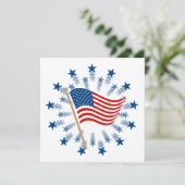 アメリカ国旗スターバスト花火7月4日 シーズンカード (スタンド正面)