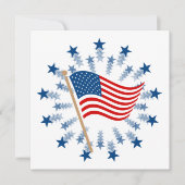 アメリカ国旗スターバスト花火7月4日 シーズンカード (正面)