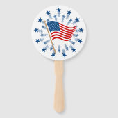 アメリカ国旗スターバスト花火7月4日 ハンドファン (裏面)
