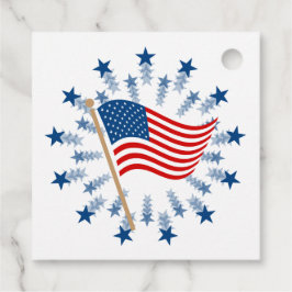 アメリカ国旗スターバスト花火7月4日 フェイバータグ