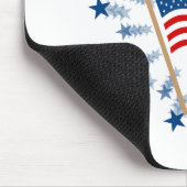 アメリカ国旗スターバスト花火7月4日 マウスパッド (コーナー)