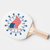 アメリカ国旗スターバスト花火7月4日 卓球ラケット (横)