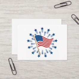 アメリカ国旗スターバスト花火7月4日 名刺