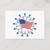 アメリカ国旗スターバスト花火7月4日 名刺 (正面)