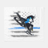 アメリカ国旗スノーモービルシャツメンズスノーモービルリディ フリースブランケット (正面(横))