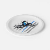 アメリカ国旗スノーモービルシャツメンズスノーモービルリディ ペーパープレート (アングル)