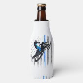 アメリカ国旗スノーモービルシャツメンズスノーモービルリディ ボトルクーラー (ボトル正面)