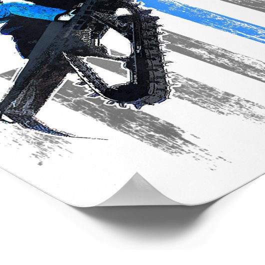 アメリカ国旗スノーモービルシャツメンズスノーモービルリディ ポスター (角)