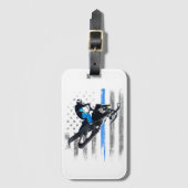 アメリカ国旗スノーモービルシャツメンズスノーモービルリディ ラゲッジタグ (正面縦)