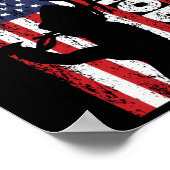 アメリカ国旗スノーモービルUSAそり ポスター (角)