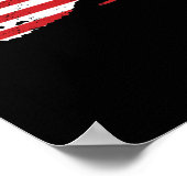 アメリカ国旗スノーモービルUSAの冬 ポスター (角)