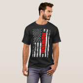 アメリカ国旗スポーツ愛国的なボート Tシャツ (正面フル)