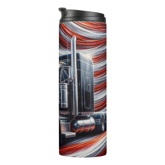 アメリカ国旗セミトラックイラストレーション タンブラー (回転右)