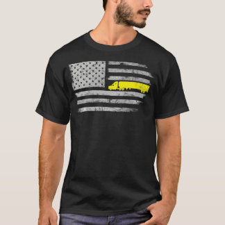 アメリカ国旗セミトラック米国トラック運転手Mens Fa Tシャツ