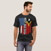 アメリカ国旗ティモール国旗の最高のパパエバーファミル Tシャツ (正面フル)