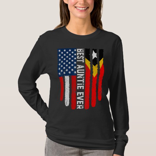 アメリカ国旗ティモール最高のアンティEver Fa Tシャツ (正面)