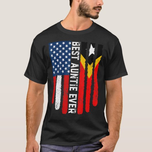 アメリカ国旗ティモール最高のアンティEver Fa Tシャツ (正面)