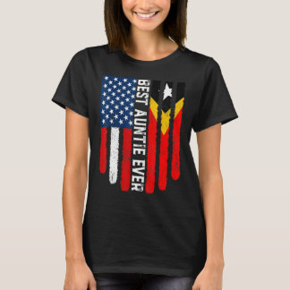 アメリカ国旗ティモール最高のアンティEver Fa Tシャツ