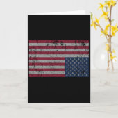 アメリカ国旗ディストレス逆さまアメリカ合衆国U カード (黄色い花)